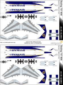 4G: Ryanair (2005 c/s) – Boeing 737-800 [Airigami X by herbatopolis ...