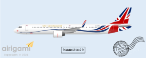 9G: Titan Airways (2015 c/s) - Airbus A321-NEO [9GAWC21D29]