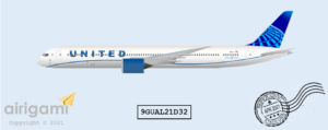 9G: United Airlines (2019 c/s) - Boeing 787-10 [9GUAL21D32]