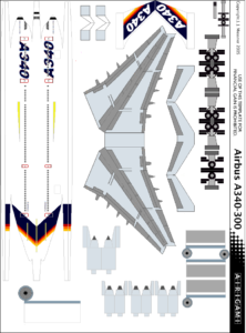 4G: Airbus Industrie (1982 c/s) – Airbus A340-300 [Airigami X by ...