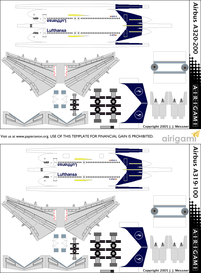 4G: Lufthansa (2018 c/s) - Airbus A319-100 and Airbus A320-200 [Airigami X by Herbatopolis]