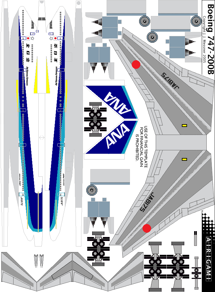 4G: All Nippon Airways (1983 c/s) – Boeing 747-200 [Airigami X by