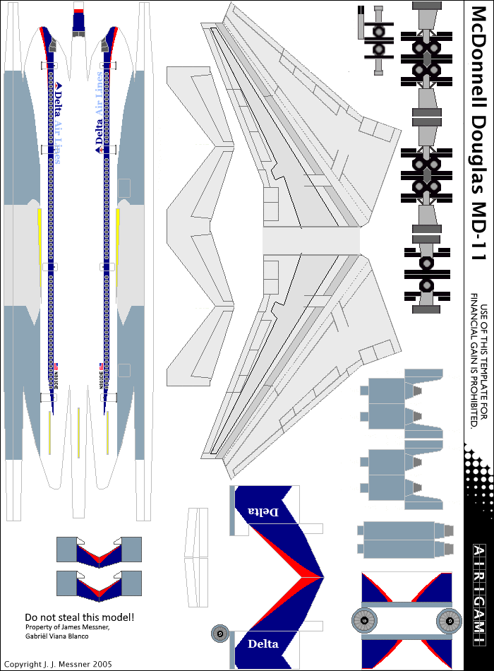 4G: Delta Air Lines (1997c/s) - McDonnell Douglas MD-11 [Airigami X by Gabriel]