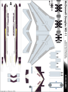 4G: McDonnell Douglas (1991 c/s) – McDonnell Douglas MD-11 [Airigami X ...