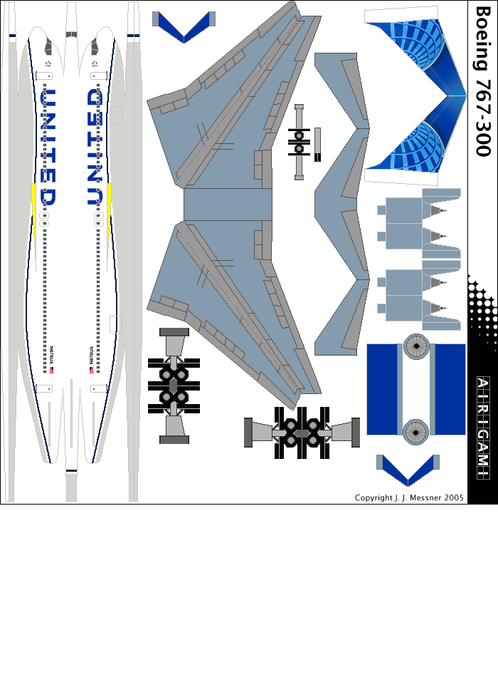 4G: United Airlines (2019 c/s) - Boeing 767-300 [Airigami X by Haryel]