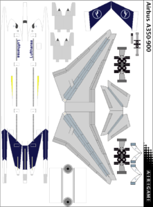 4G: Lufthansa (2018 c/s) – Airbus A350-900 [Airigami X by Samuel Araujo ...