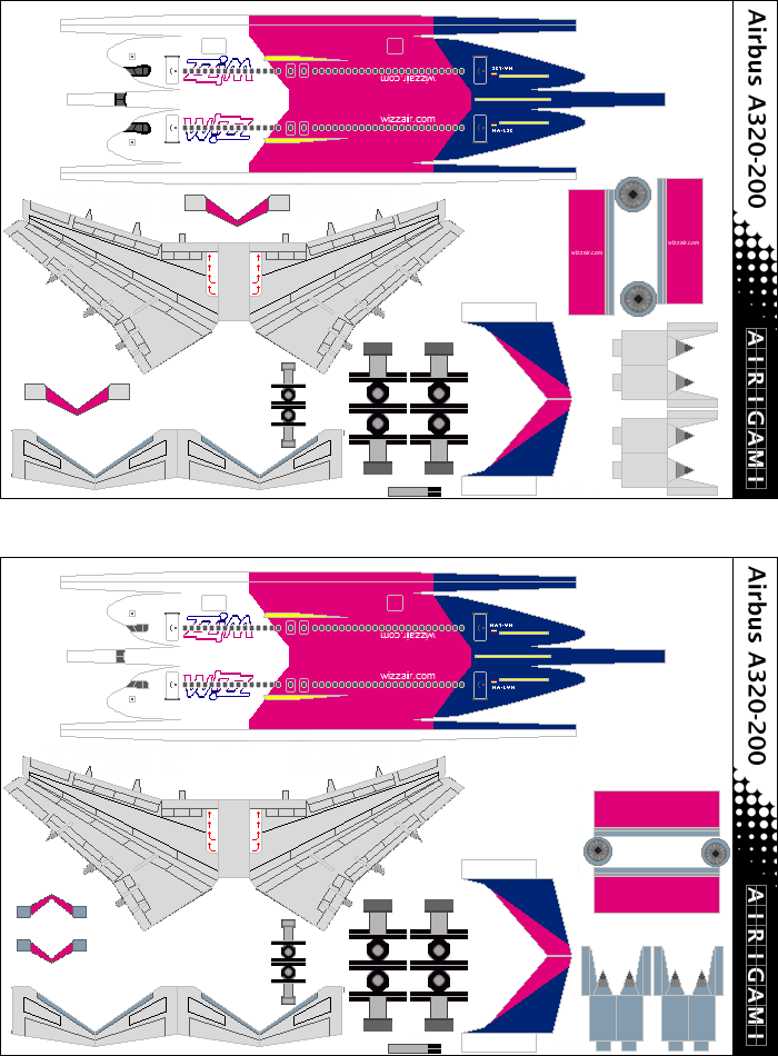 4G: Wizz Air (2018 c/s) - Airbus A320-200 and Airbus A320-NEO [Airigami X by Herbatopolis]