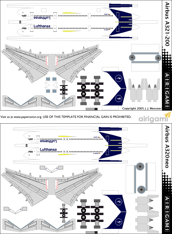 4G: Lufthansa (2018 c/s) - Airbus A320-200 and Airbus A321-200 [Airigami X by Herbatopolis]