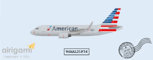 9G: American Airlines (2013 c/s) - Airbus A319-1WL [9GAAL21F34]