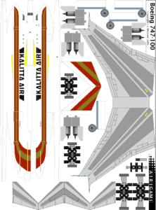 4G: Kalitta Air (2000 c/s) – Boeing 747-200 [Airigami X by RobertCojan ...