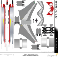 4G: Dan Air London (1970 c/s) – Boeing 707 [Airigami X by RobertCojan ...