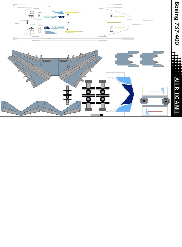 4G: ASL Airlines Belgium (2012 c/s) - Boeing 737-400 [Airigami X by Paolo Meneghetti]