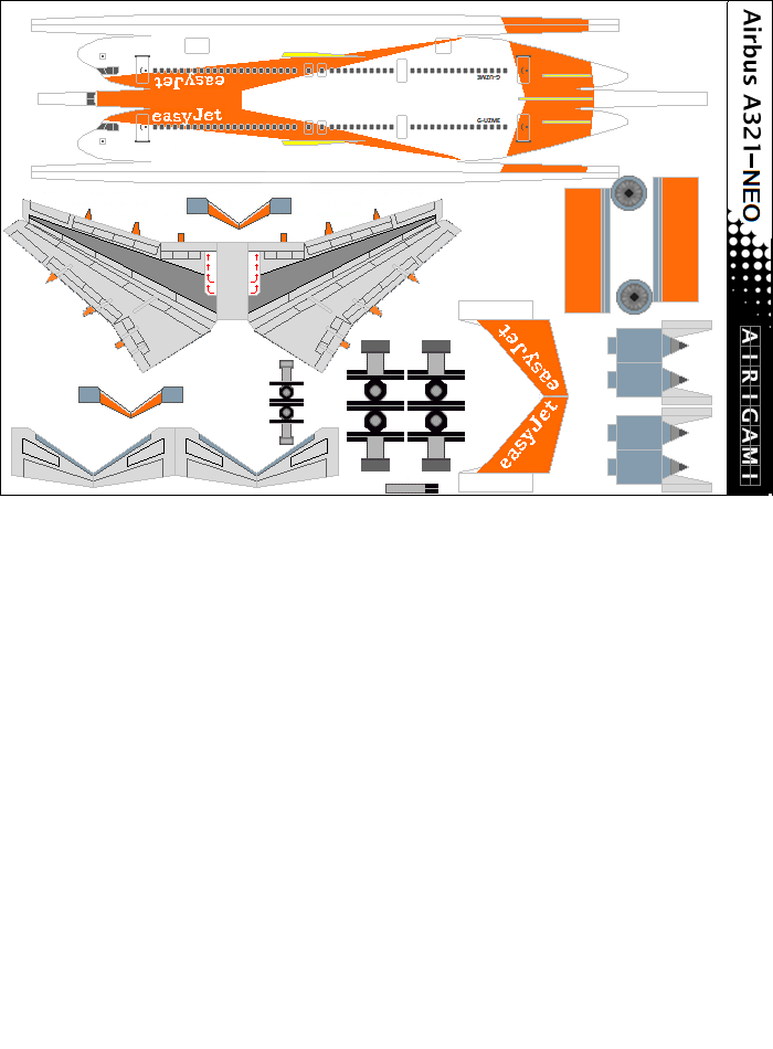 4G: EasyJet (2015 c/s) - Airbus A321-NEO [Airigami X by paperairportlis]