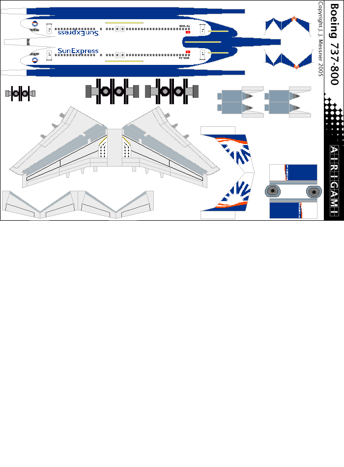 4G: Sunexpress (2019 c/s) - Boeing 737-800 [Airigami X by Herbatopolis]