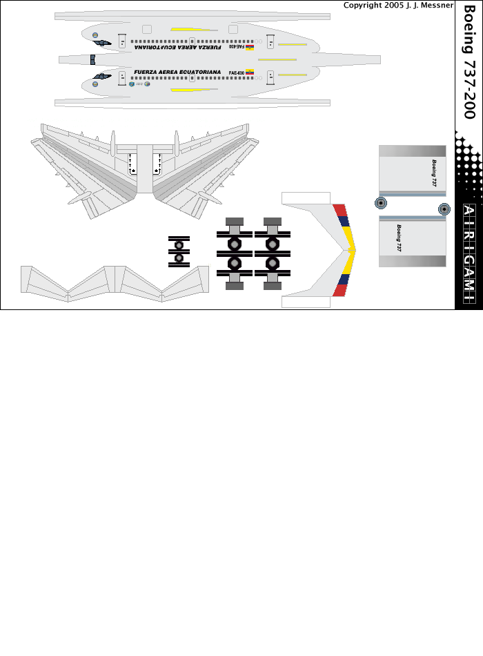 4G: Fuerza Aérea Ecuatoriana - Boeing 737-200 [Airigami X by Haryel]