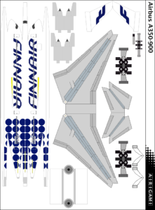 4G: Finnair (2011 c/s) – Airbus A350-900 [Airigami X by RobertCojan ...