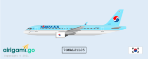 7G: Korean Air (1984 c/s) - Airbus A220-300 [7GKAL21L05]