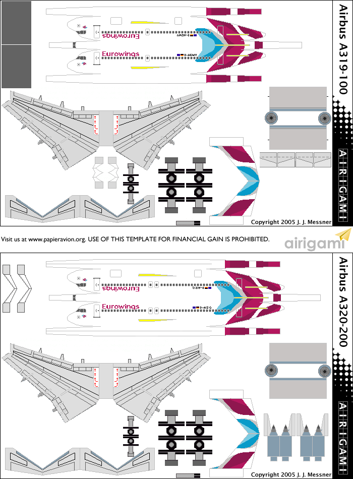 4G: Eurowings (2015 c/s) - Airbus A319-100 and Airbus A320-200 [Airigami X by Herbatopolis]