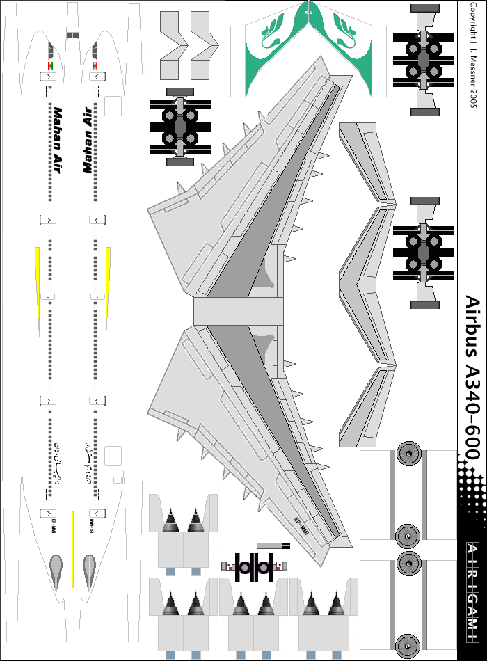 4G: Mahan Air (2000 c/s) - Airbus A340-600 [Airigami X by Air System 3991]