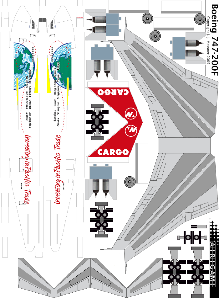 4G: Northwest Cargo (1989 c/s) - Boeing 747-200 [Airigami X by Air System 3991]