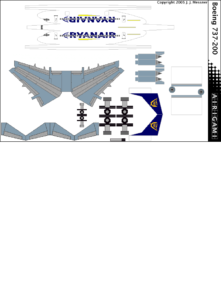 4G: Ryanair (1994 c/s) – Boeing 737-200 [Airigami X by techriants lite ...