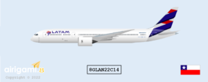 8G: LATAM Airlines (2016 c/s) - Boeing 787-9 [8GLAN22C14]