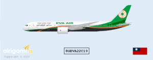 8G: EVA Air (2015 c/s) - Boeing 787-9 [8GEVA22C19]