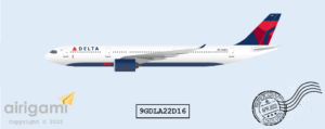 9G: Delta Air Lines (2007 c/s) - Airbus A330-900NEO [9GDLA22D16]