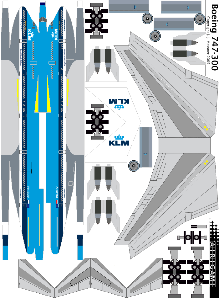 4G: KLM Royal Dutch Airlines (1975 c/s) - Boeing 747-300 [Airigami X by Oan_2547TH]