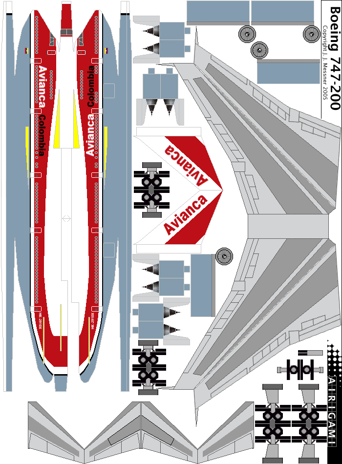 4G: Avianca Colombia (1979 c/s) - Boeing 747-200 [Airigami X by AlvaroM]