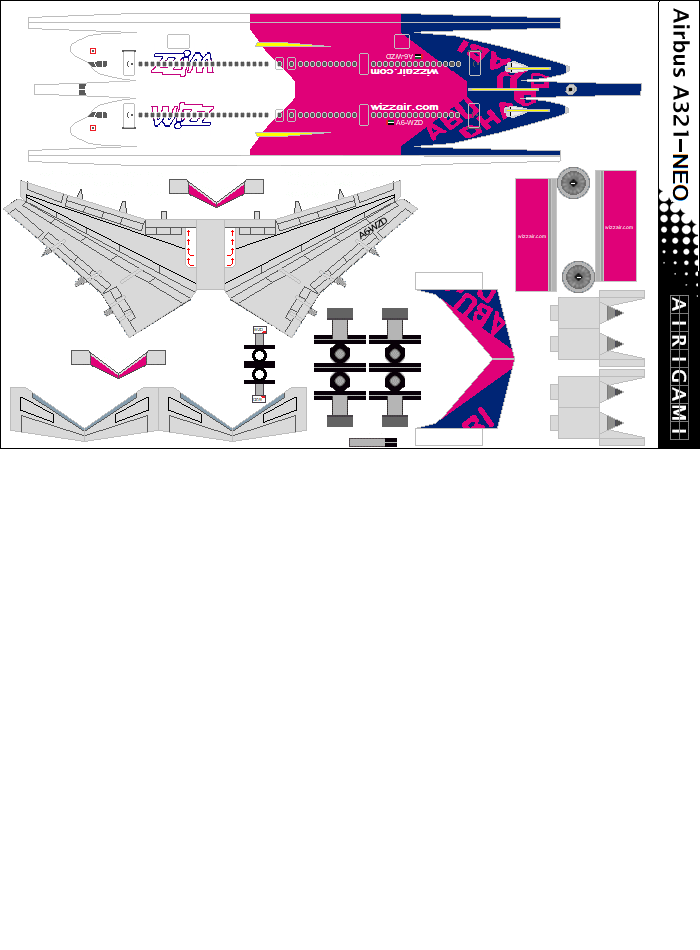 4G: Wizz Air Abu Dhabi (2020 c/s) - Airbus A321-271NX [Airigami X by RobertCojan]