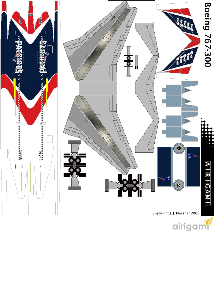 4G: New England Patriots (2017 c/s) - Boeing 767-300 [Airigami X by BTCAP]