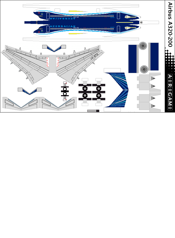 4G: Azerbaijan Airlines (2013 c/s) - Airbus A320-NEO [Airigami X by RobertCojan]