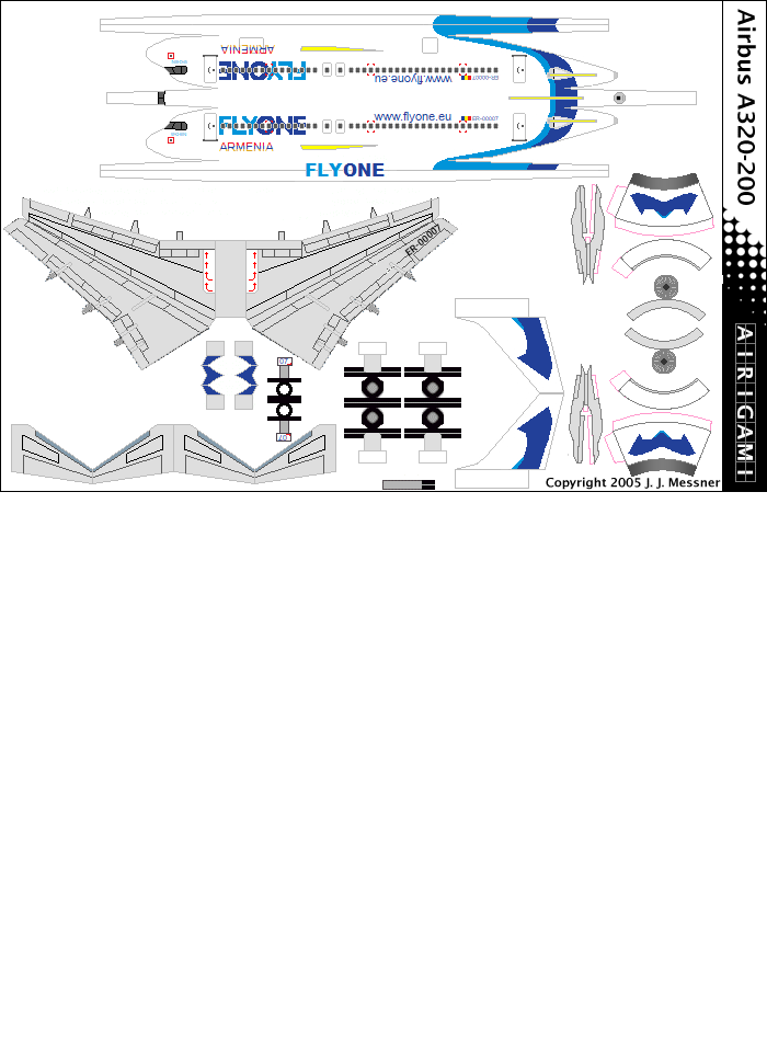 4G: FlyOne Armenia (2020 c/s) - Airbus A320-200 [Airigami X by RobertCojan]