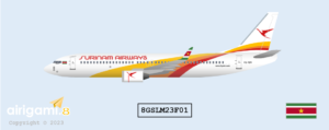 8G: Surinam Airways (2023 c/s) - Boeing 737-800 [8GSLM23F01]