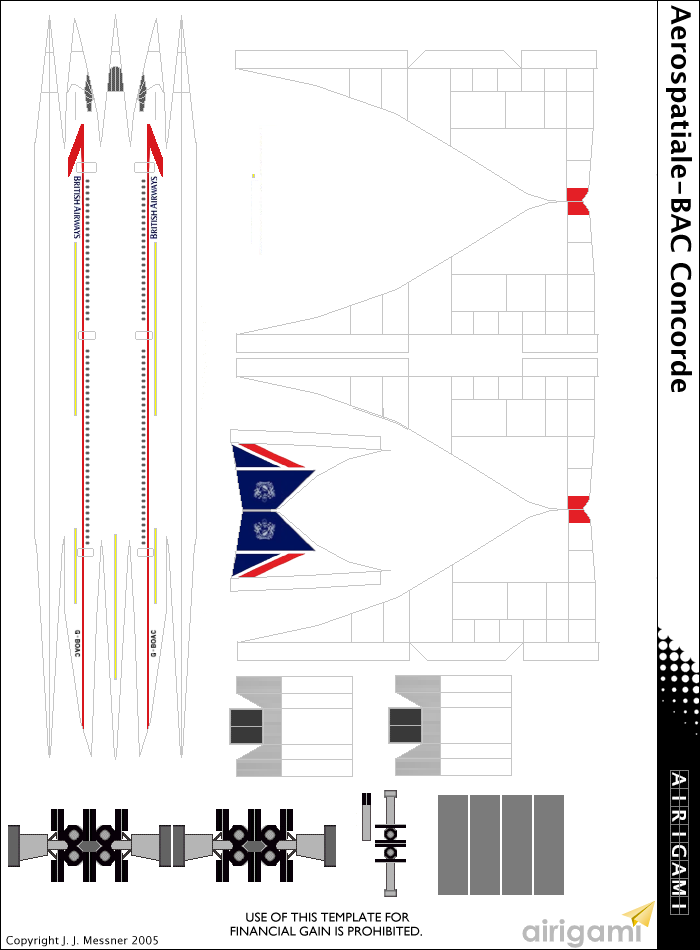 4G: British Airways (1984 c/s) - Aérospatiale-BAC Concorde [Airigami X by techriants_lite]