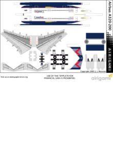 4G: Canadian Airlines (1987 c/s) – Airbus A320-200 [Airigami X by Air ...