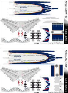 4G: Aeroflot (2003 c/s) – Airbus A319-100 and Airbus A321-200 [Airigami ...